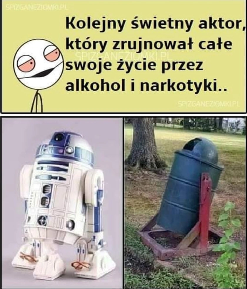 R2-D2 i podobny do niego śmietnik.